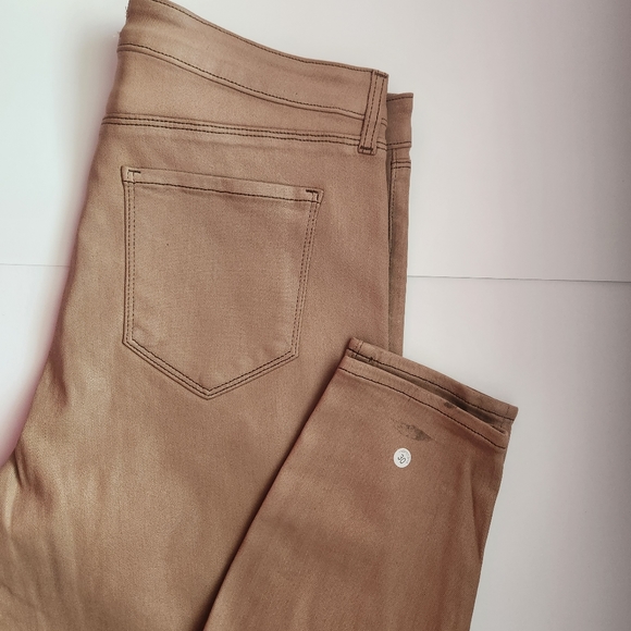 L'AGENCE Margot Skinny High-Rise Cappuccino Brown Coated Ankle Jeans Sz 31 NWOT - Picture 14 of 14